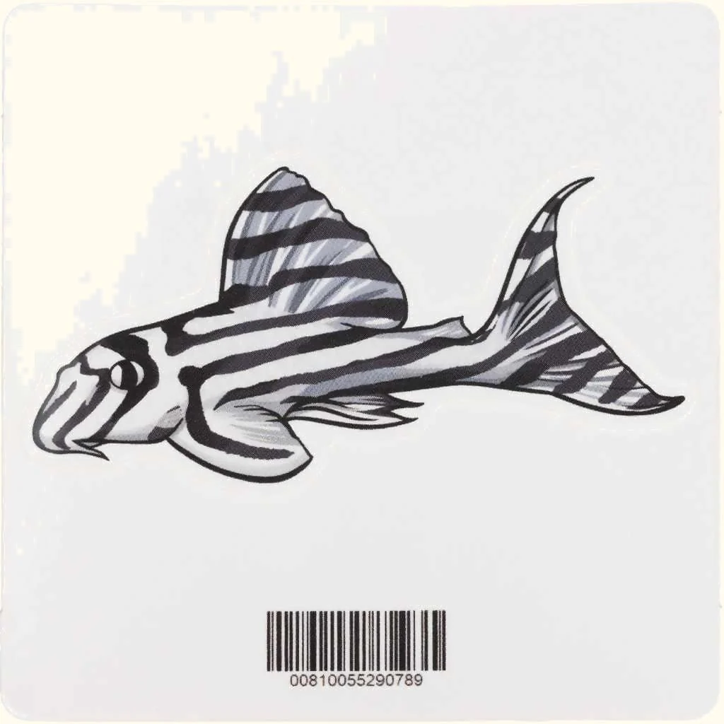 Zebra Pleco Decal Sticker